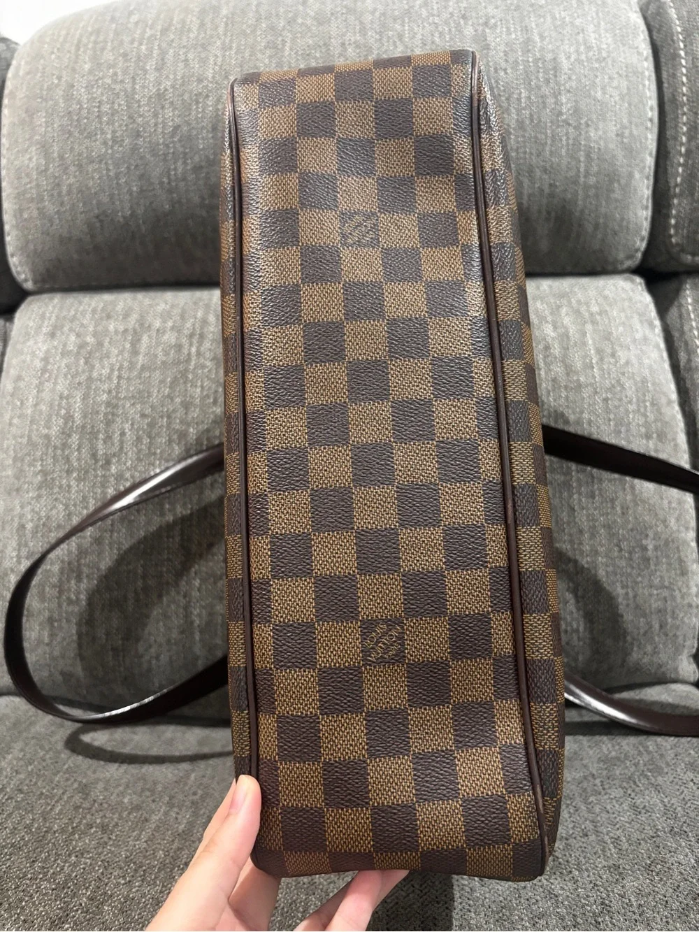 Louis Vuitton Damier Ebene Parioli PM Shoulder Tote Bag Authentic